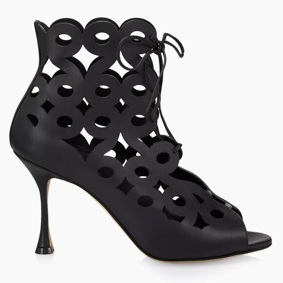 Manolo Blahnik Taralo 90MM Leather Booties size 41 - Picture 1 of 14